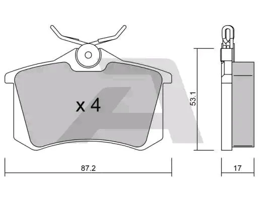 Professionale AISIN BPPE-2002 Kit pastiglie freni