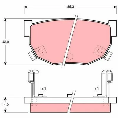 TRW GDB368 Kit Pastiglie Freno, Freno a Disco Prezzo Basso