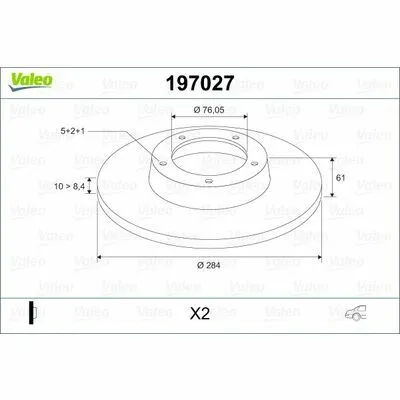 VALEO 197027 Disco Freno Scelto Dai Clienti