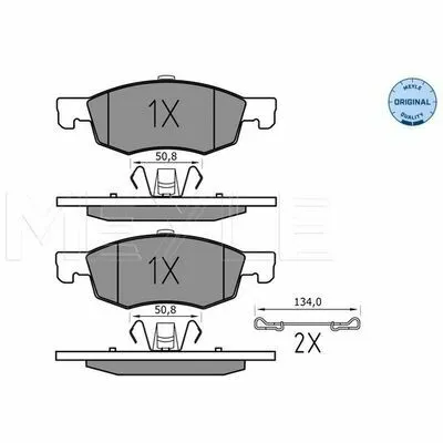 MEYLE-ORIGINAL True to OE. 025 221 4317 Kit Pastiglie Freno, Freno a Disco Offerta