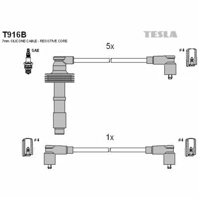 Solo Oggi TESLA T916B Cavo Accensione