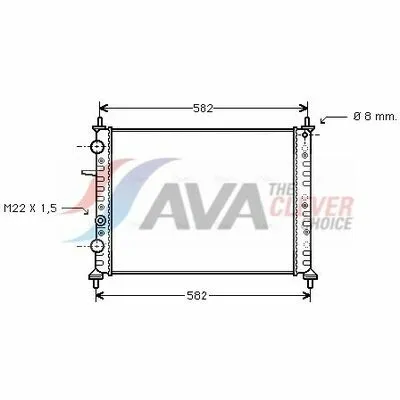 Occasione Imperdibile AVA QUALITY COOLING ** CLEVER FIT ** FT2162 Radiatore, Raffreddamento Motore
