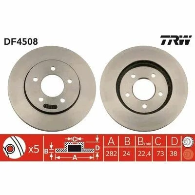 Reso Gratuito TRW DF4508 Disco Freno