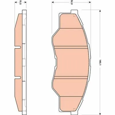 TRW GDB3500 Kit Pastiglie Freno, Freno a Disco Prezzo Di Fabbrica