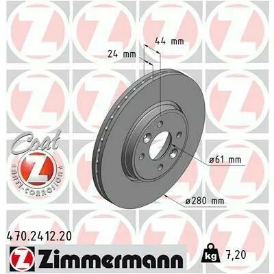 A Buon Prezzo ZIMMERMANN COAT Z 470.2412.20 Disco Freno