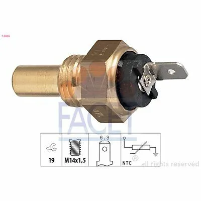 Esclusivo FACET Made in Italy - OE Equivalent 7.3066 Sensore, Temperatura Refrigerante