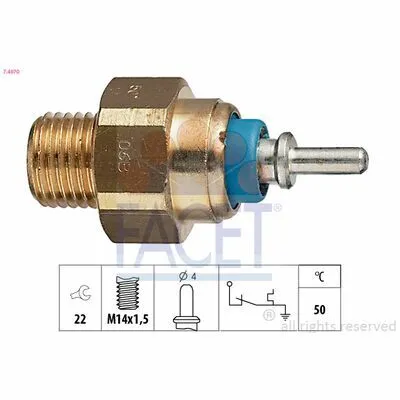 Professionale FACET Made in Italy - OE Equivalent 7.4070 Sensore, Temperatura Refrigerante