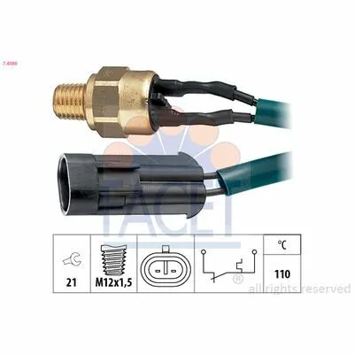 Esclusivo FACET Made in Italy - OE Equivalent 7.4089 Sensore, Temperatura Refrigerante