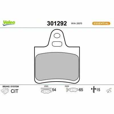VALEO ESSENTIAL 301292 Kit Pastiglie Freno, Freno a Disco Compra Online