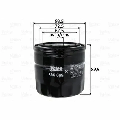 Ultime Pezzi VALEO 586069 Filtro Olio