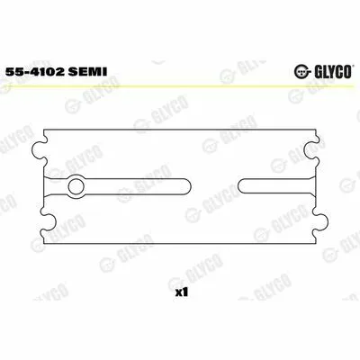 Prezzo Conveniente GLYCO 55-4102 SEMI Bronzina Cuscinetto, Biella