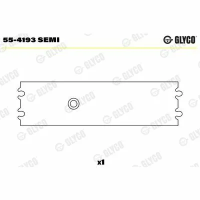 Ultimissimo Modello GLYCO 55-4193 SEMI Bronzina Cuscinetto, Biella