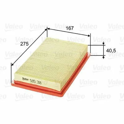 VALEO 585318 Filtro Aria Popolare